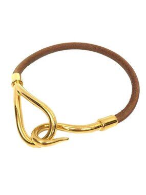 Hermes Jumbo Bracelet Single Brown Gold